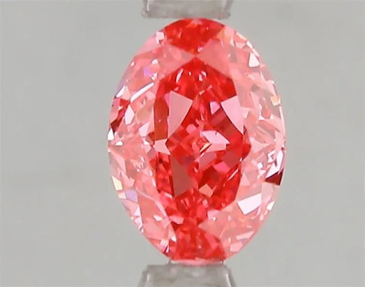 1.01ct Oval Lab Grown Diamond (Colour Fancy Vivid Pink, Clarity VS2, IGI Certified)
